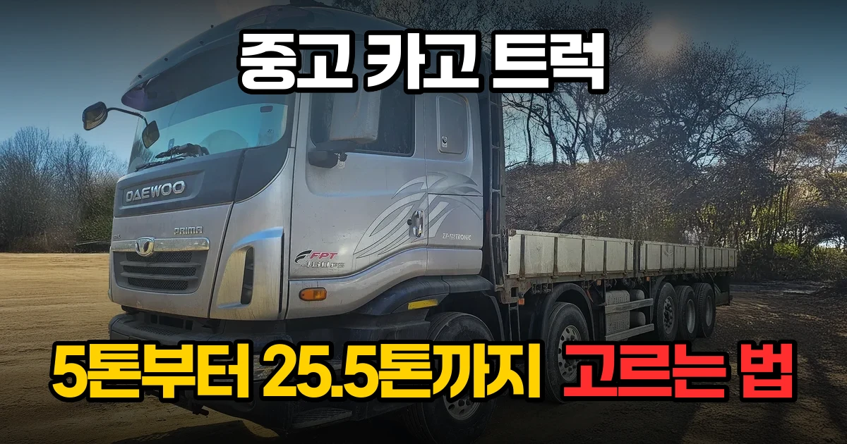 중고 카고 트럭 고르는 법