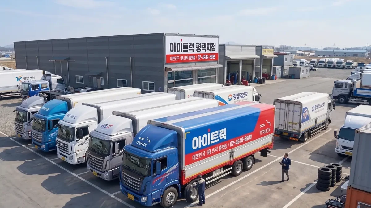 아이트럭 평택지점 청북 전시장 전경 — 중고트럭 구매 가이드