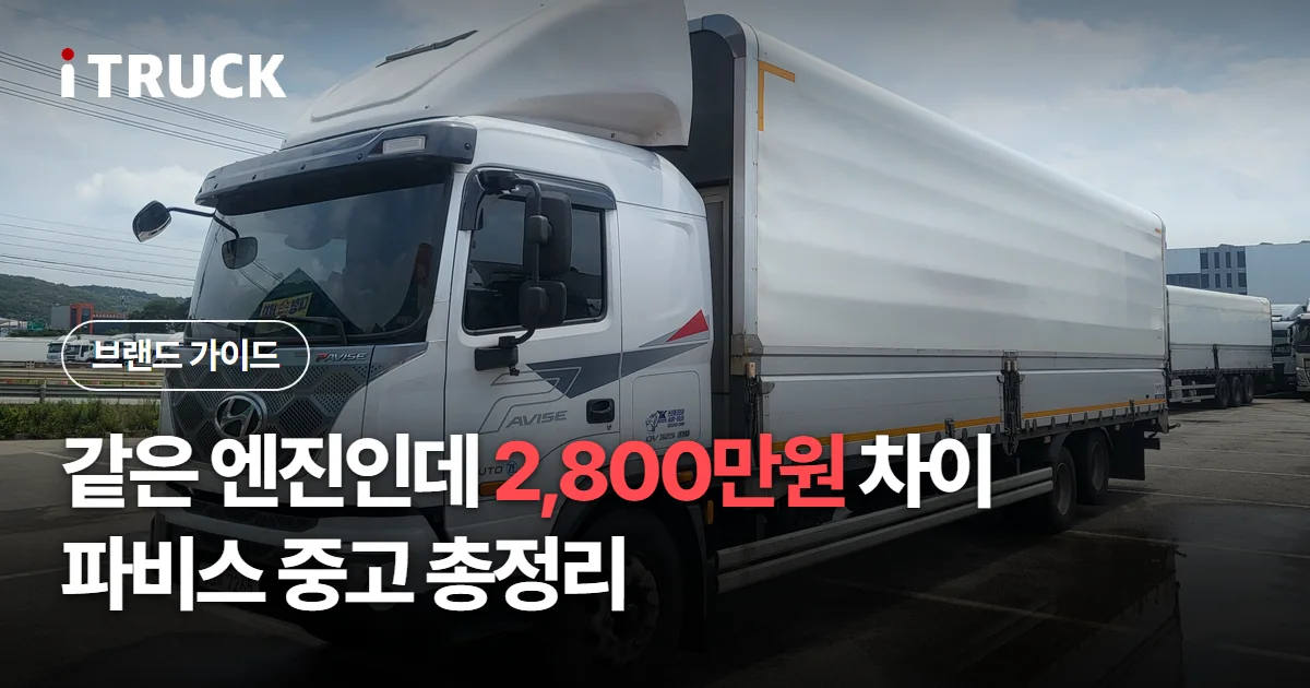 파비스 총정리: 모델명보다 값을 크게 가르는 조건 문구가 얹힌 흰색 현대 파비스 윙바디 사진
